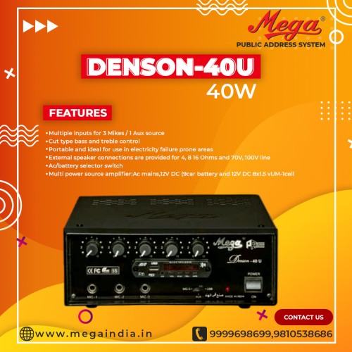 Denson 40 U P.A Low Power Mixer Amplifier